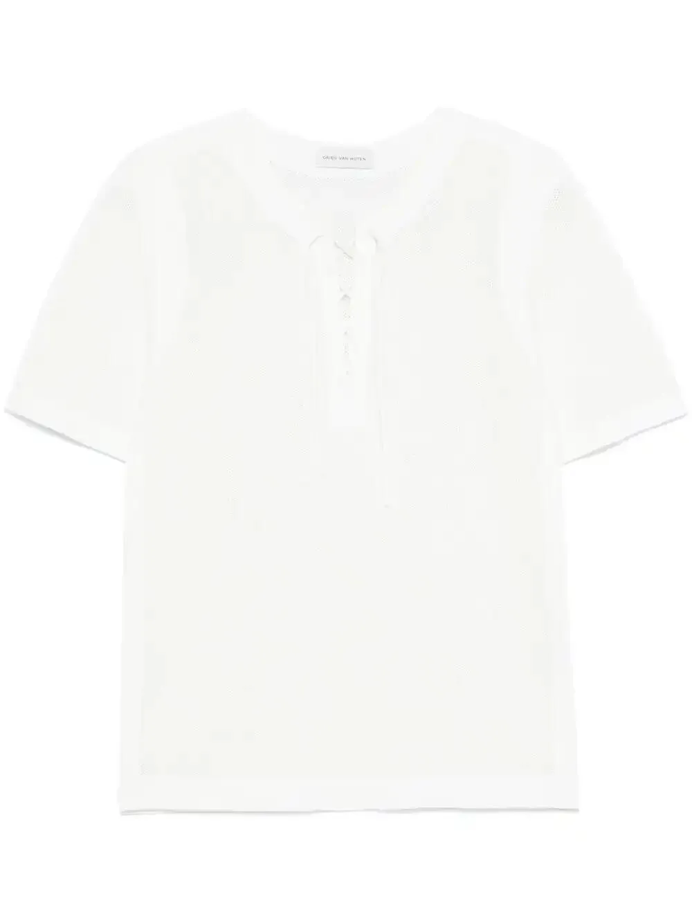 open-knit T-shirt