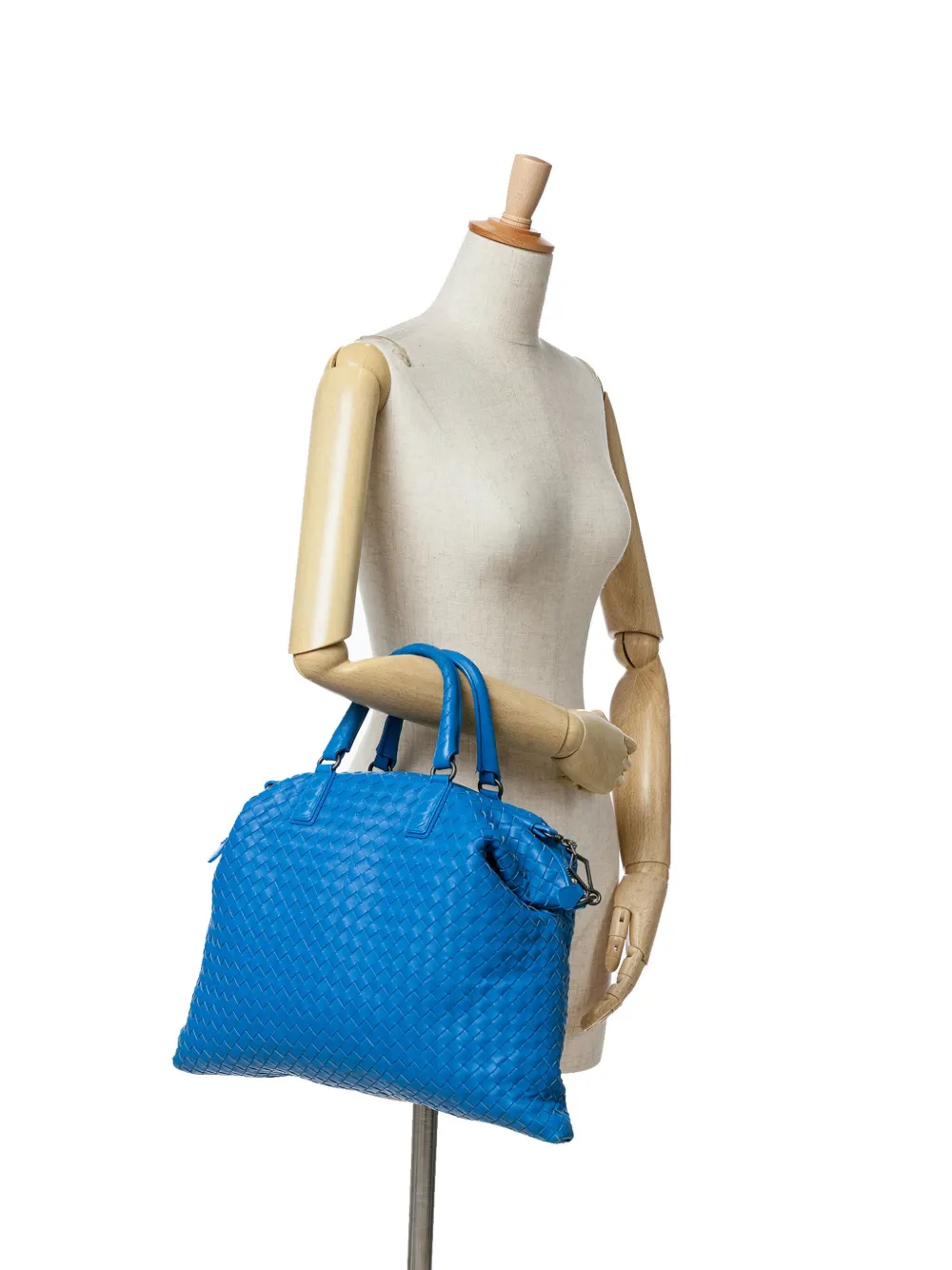 Bottega Veneta Pre-Owned 2012-2023 Nappa Intrecciato verstelbare boekentas - Blauw