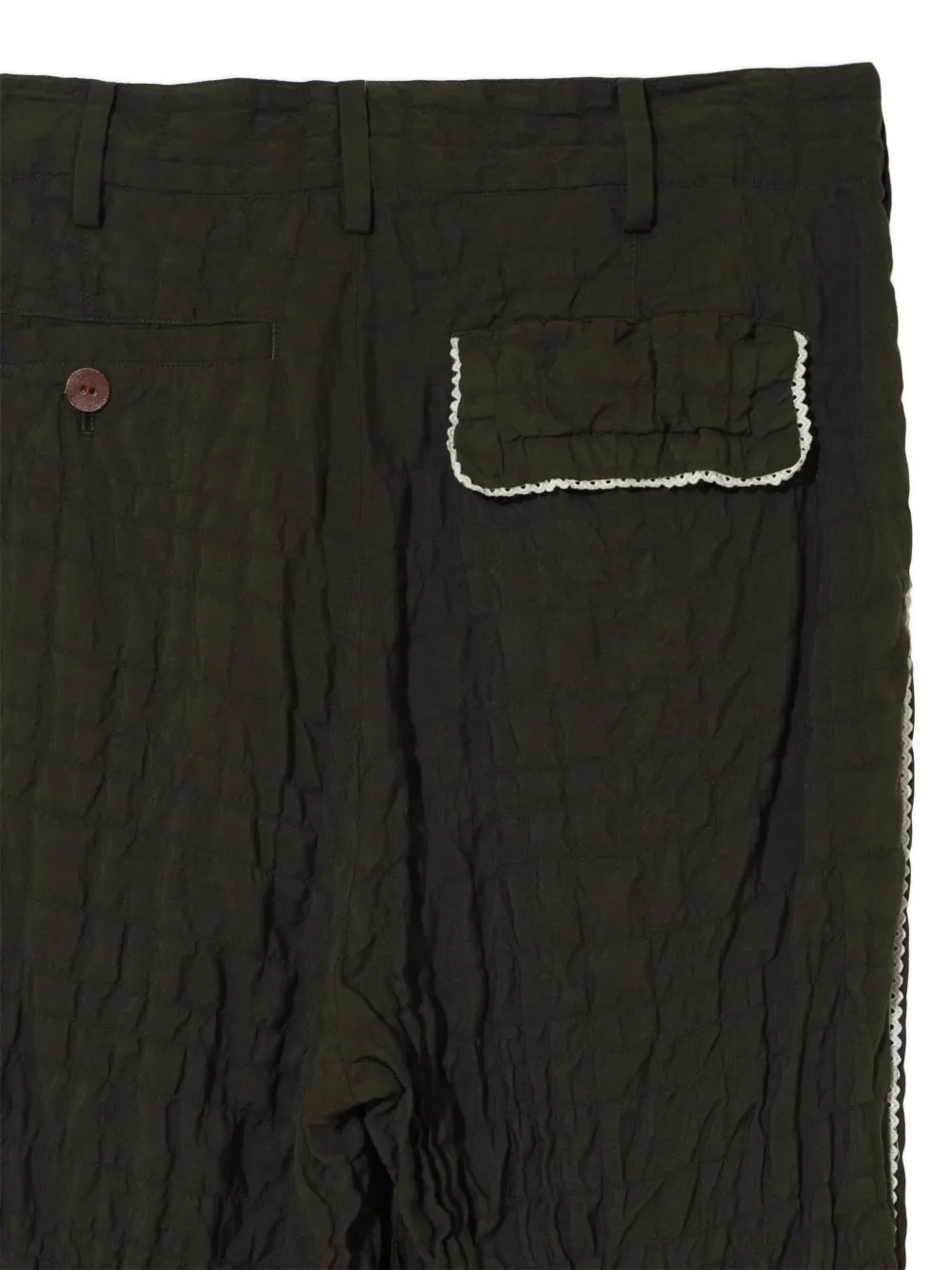 Undercover Broek met afwerking van kant Groen