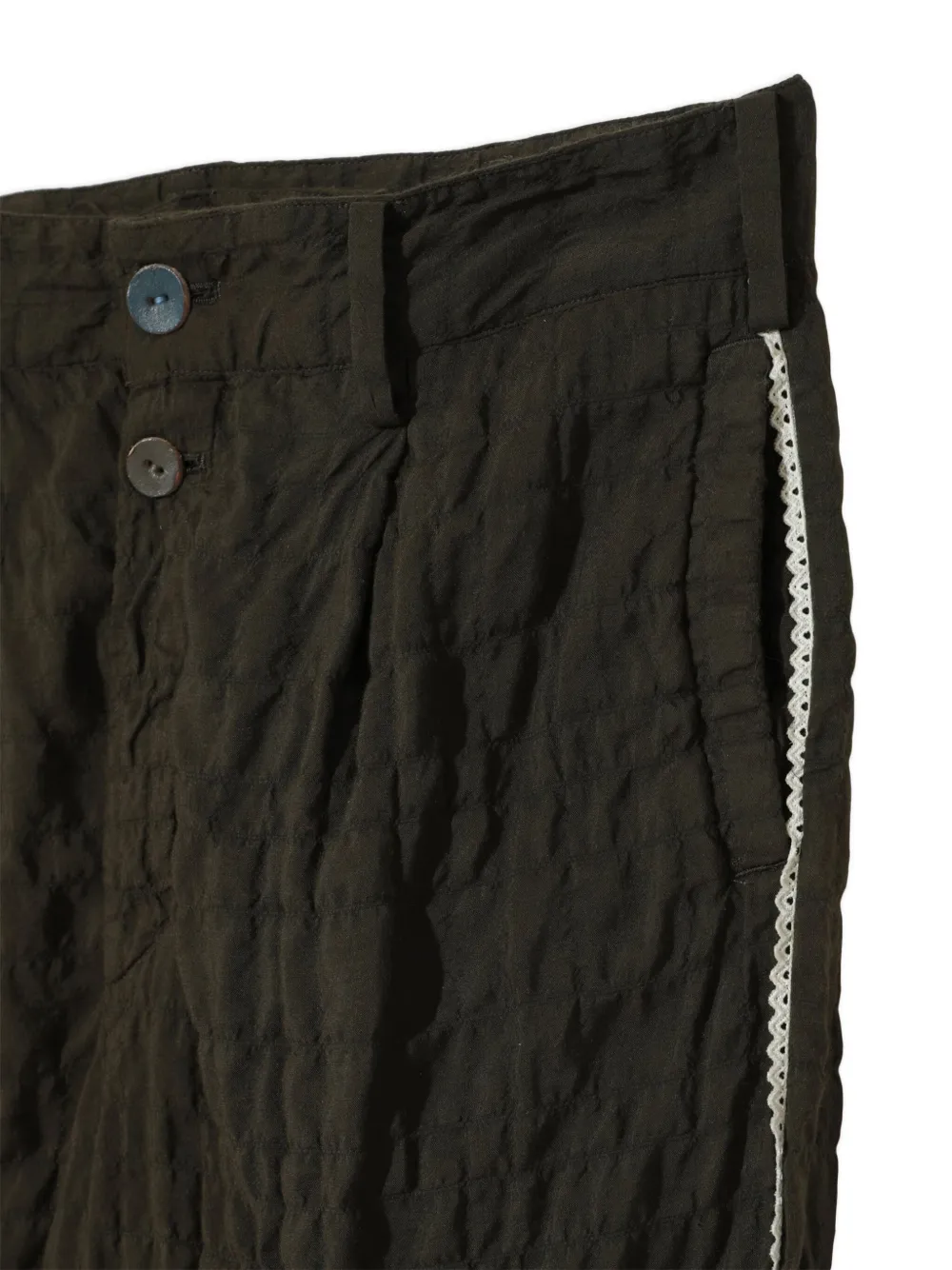 Undercover Broek met afwerking van kant Groen