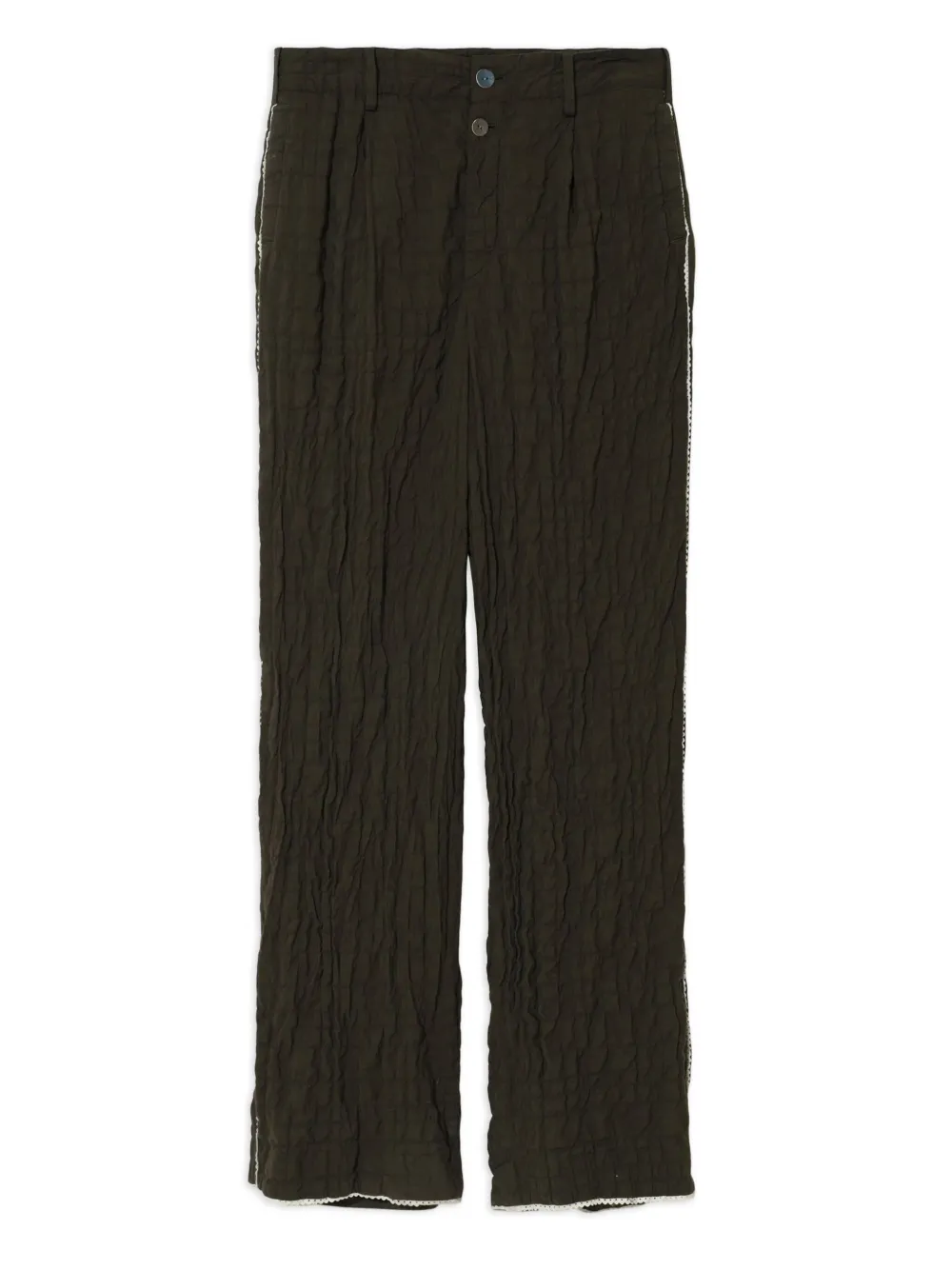 Undercover quilted lace-trimmed trousers | Green | Image 1