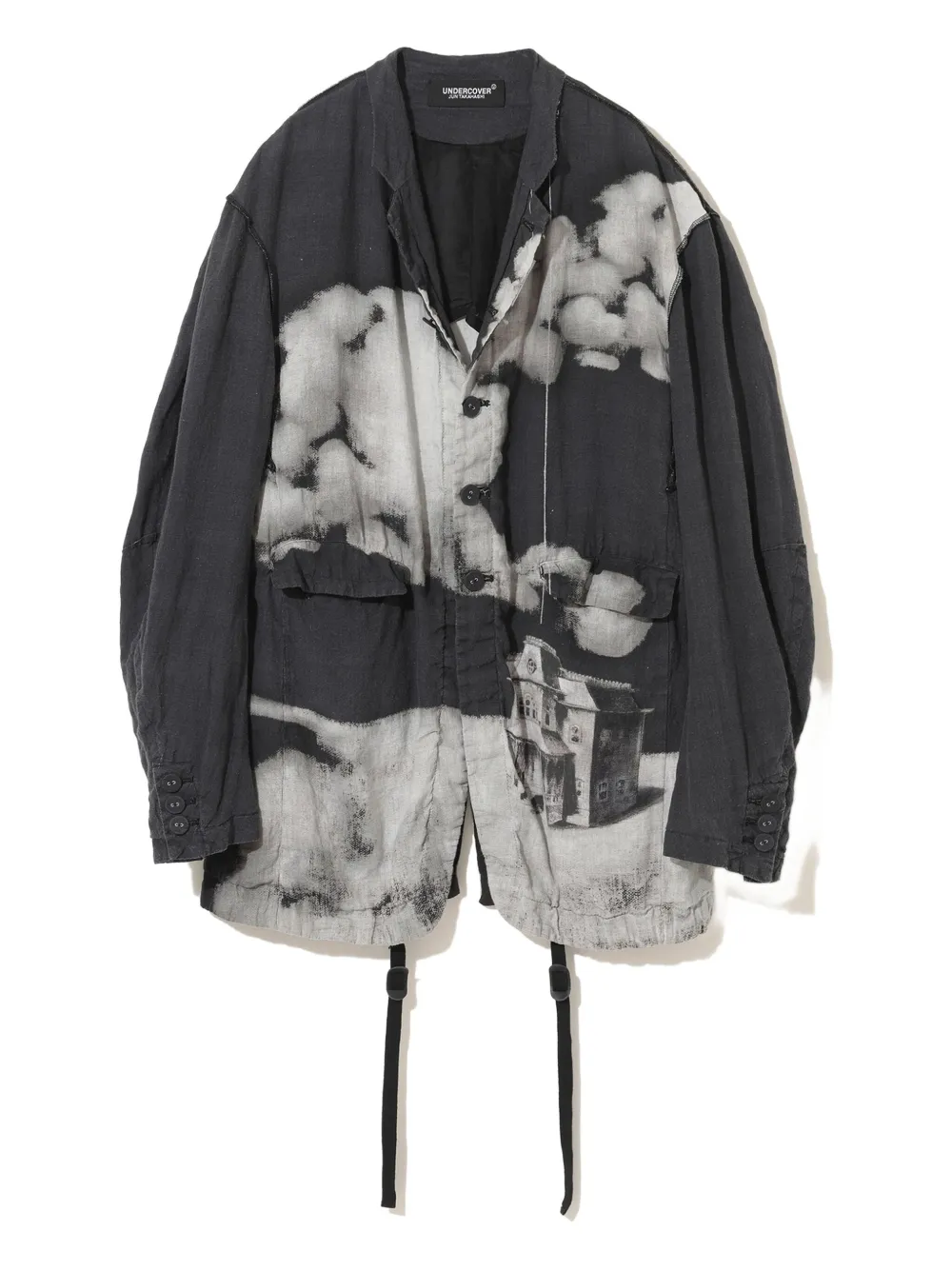 Undercover cloud-print button jacket | gris | Image 1