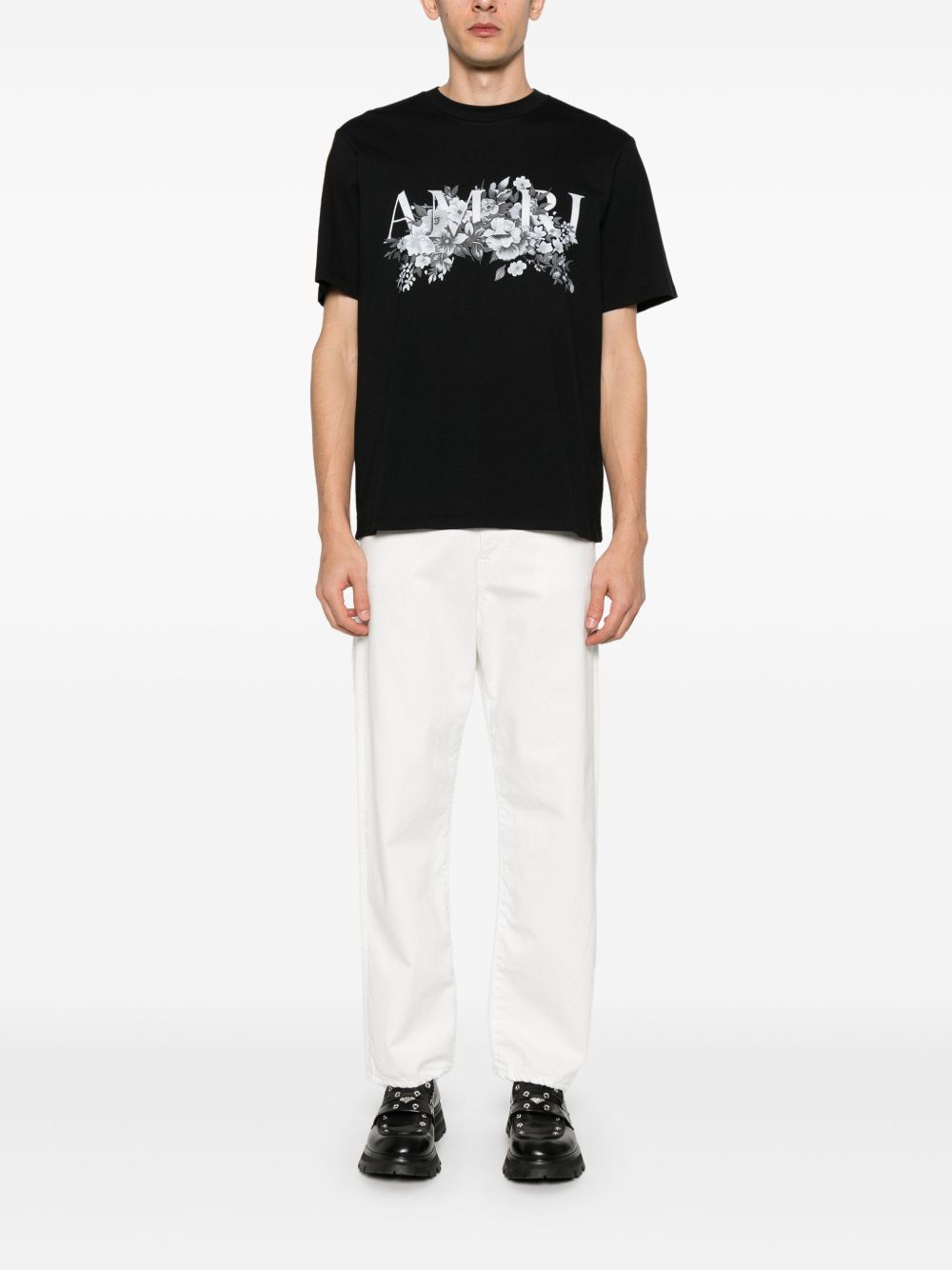 AMIRI Garden-print T-shirt - Zwart