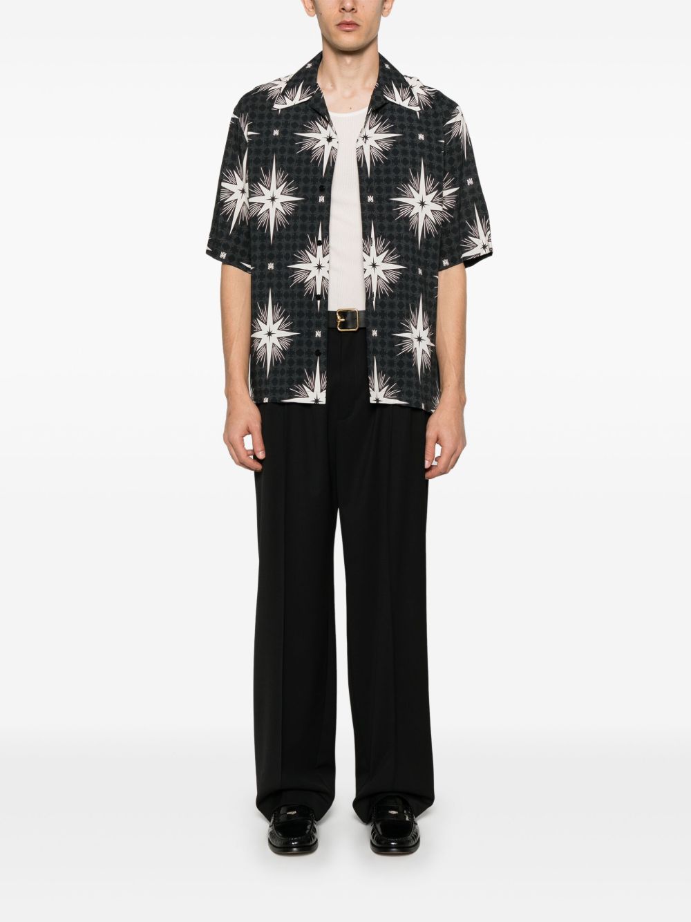 AMIRI monogram-print shirt - Zwart