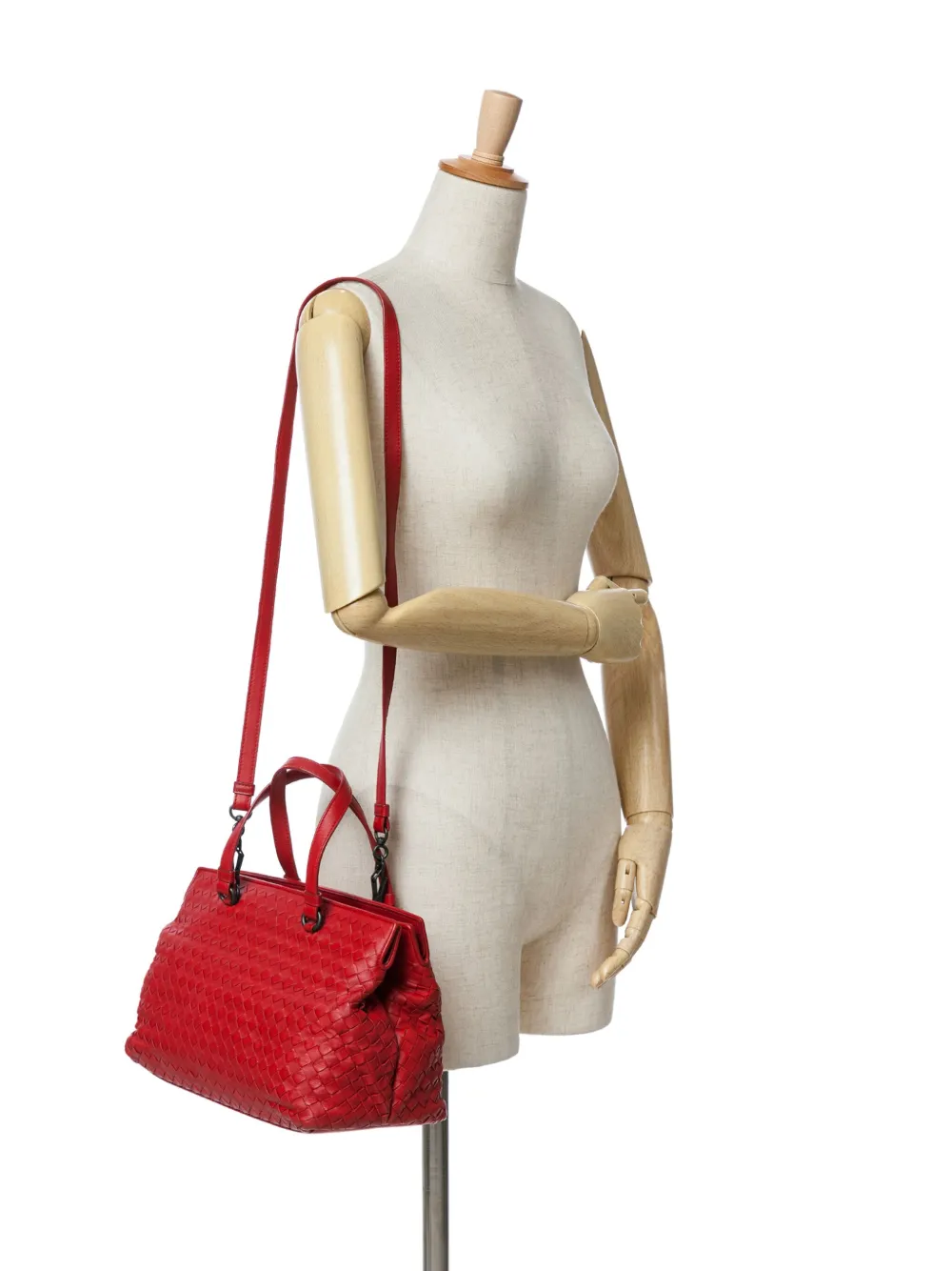 Bottega Veneta Pre-Owned 2012-2024 Nappa Intrecciato boekentas - Rood