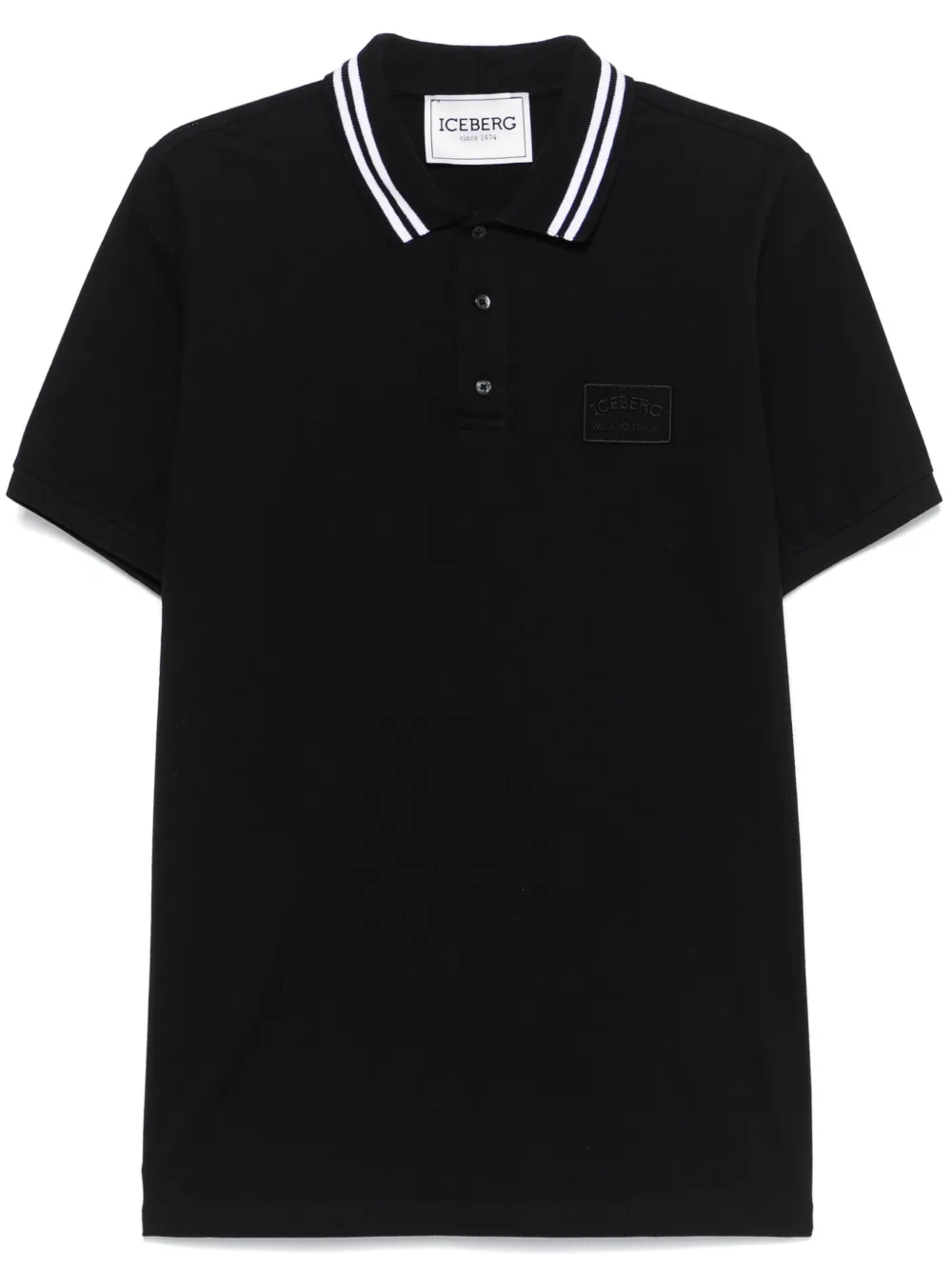 logo-patch polo shirt