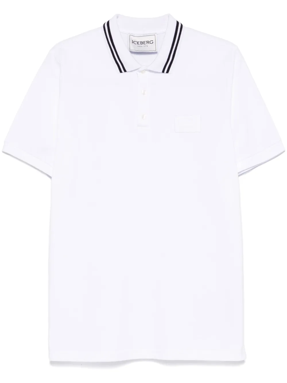 logo-patch polo shirt