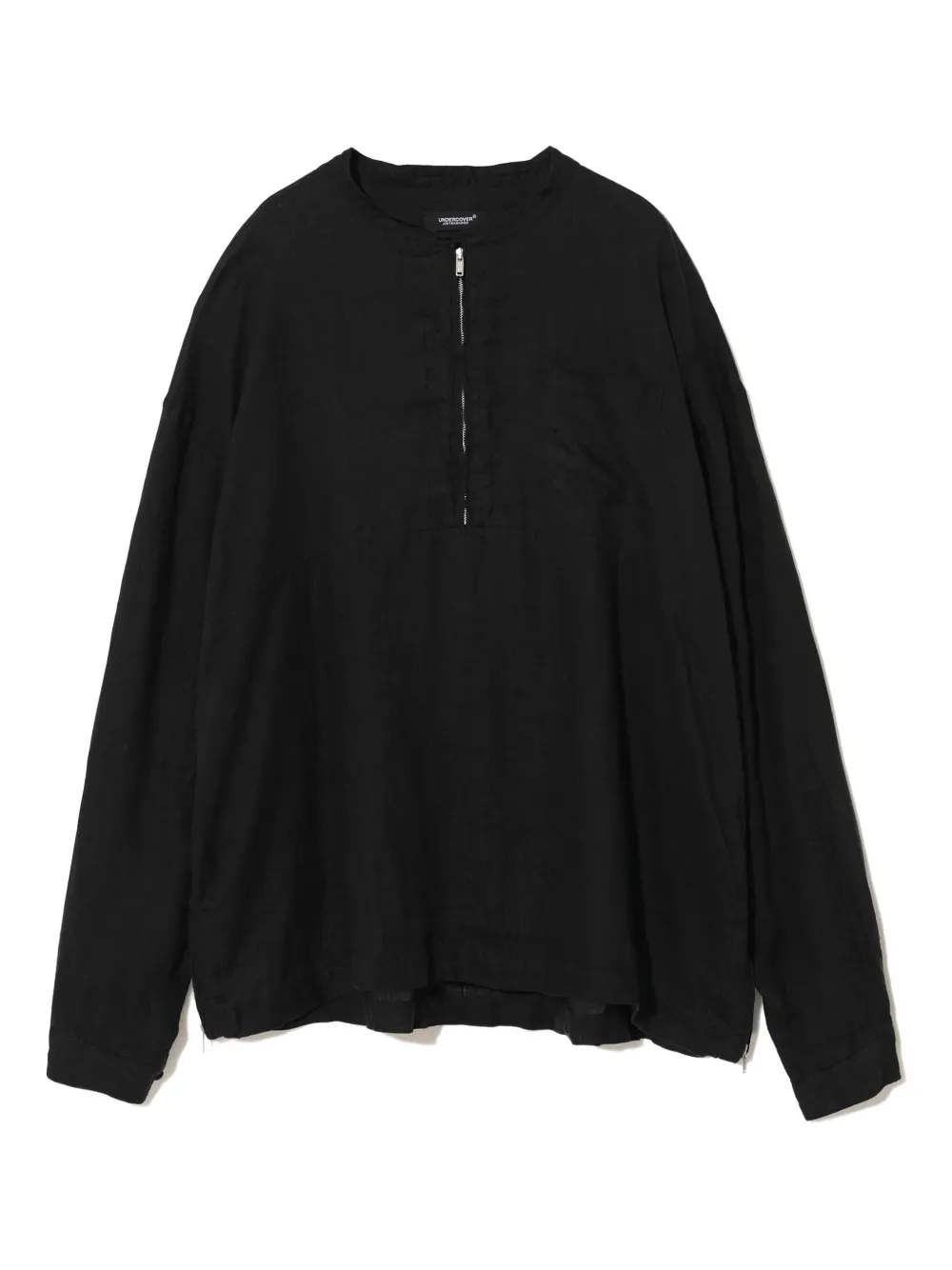 Undercover zip-front linen top - Nero