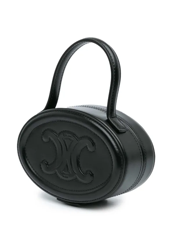 Celine Pre-Owned 2021 Calfskin Cuir Triomphe Oval Handbag