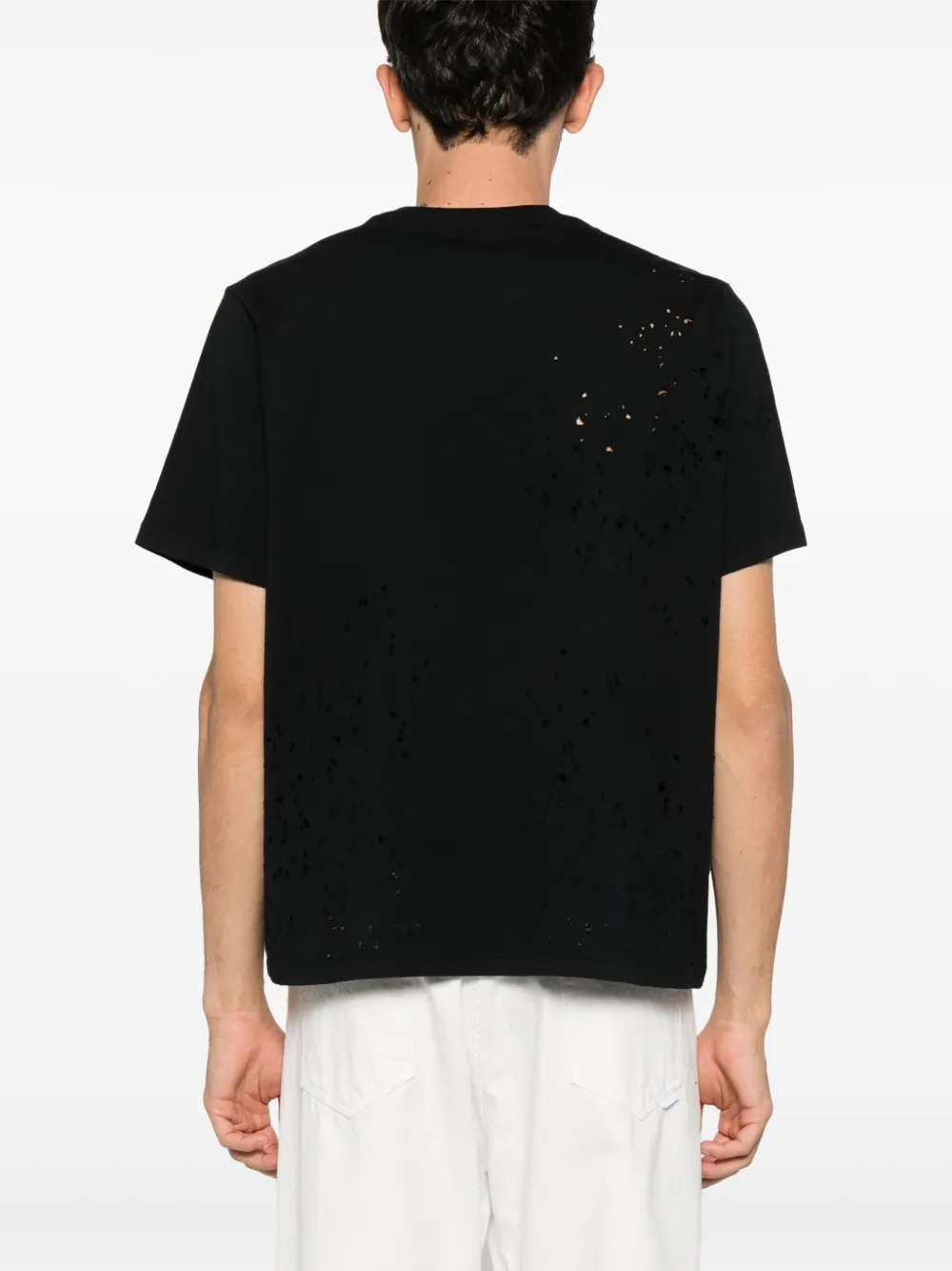 AMIRI T-shirt met logopatch 001 BLACK