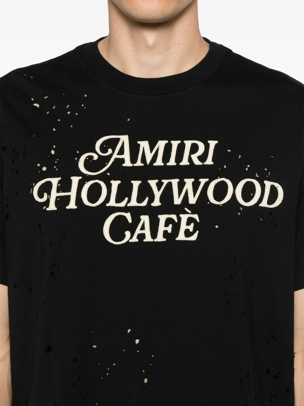 AMIRI T-shirt met logopatch 001 BLACK