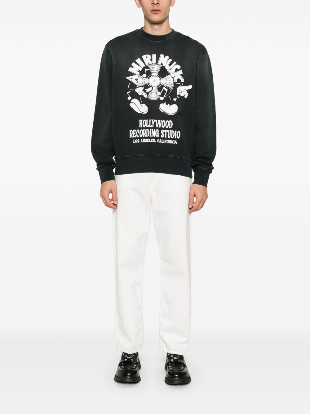 AMIRI logo-print sweatshirt - Zwart