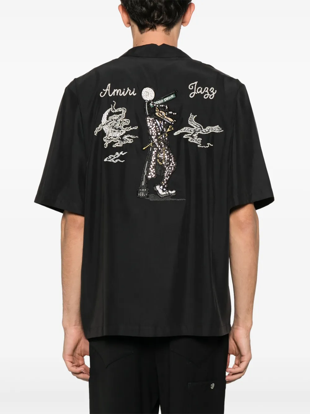 AMIRI Overhemd met geborduurd logo Zwart