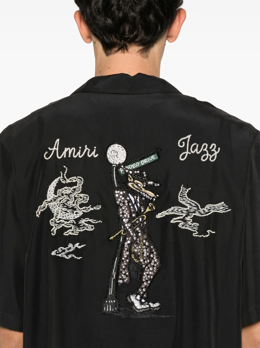 AMIRI Overhemd met geborduurd logo Zwart