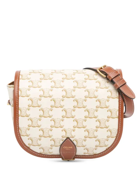 Céline Pre-Owned bolsa crossbody Medium Triomphe Coated Canvas Folco 2020