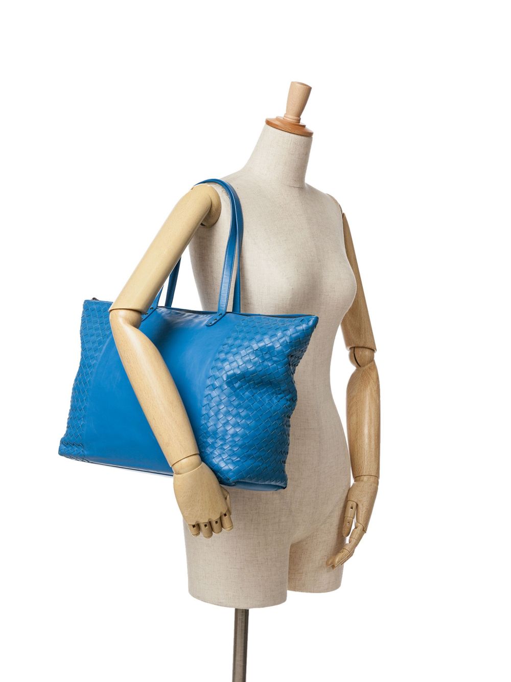 Bottega Veneta Pre-Owned 2012-2024 Intrecciato Nappa shopper met afwerking - Blauw