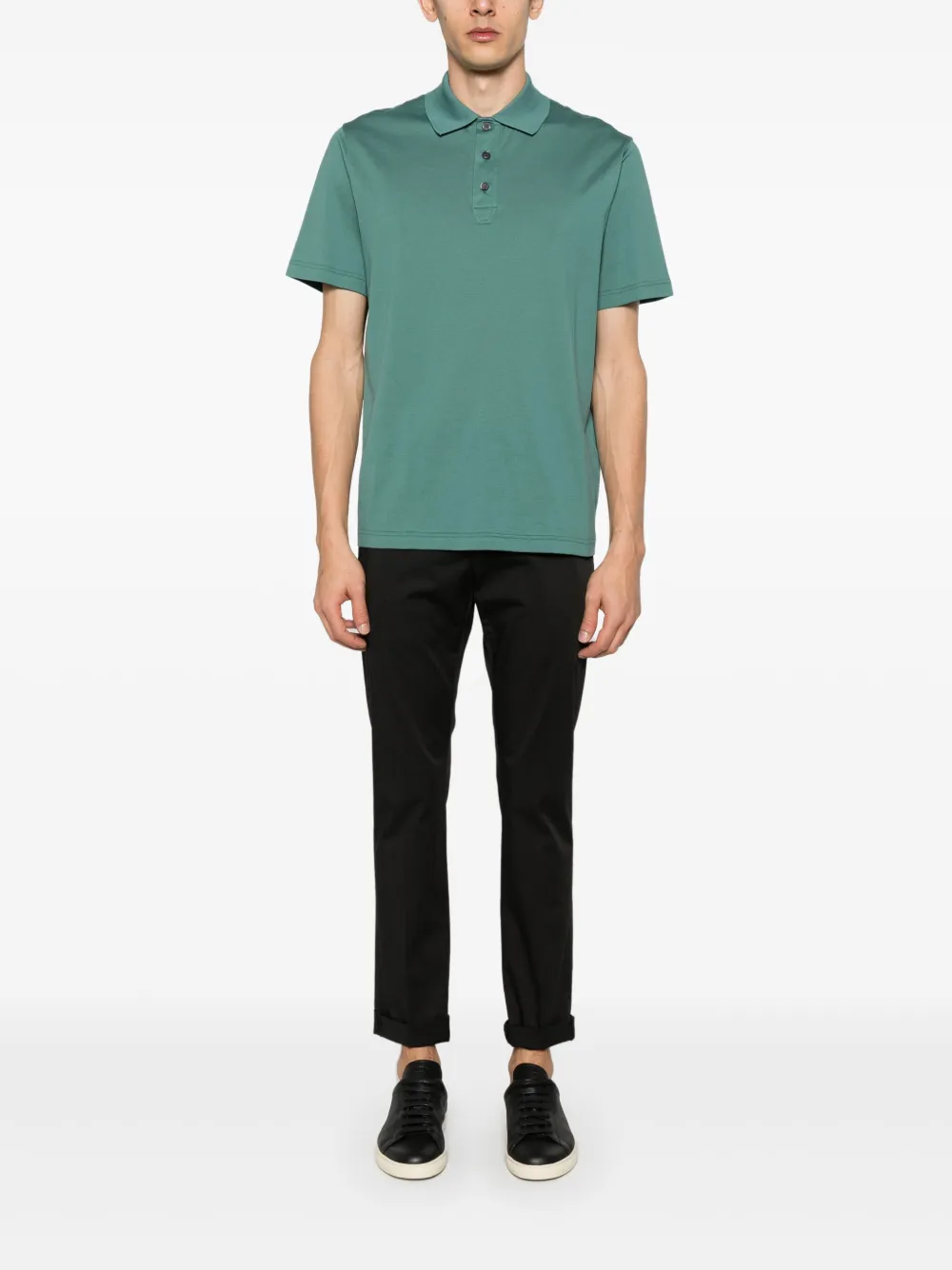 Brioni Katoenen poloshirt - Groen