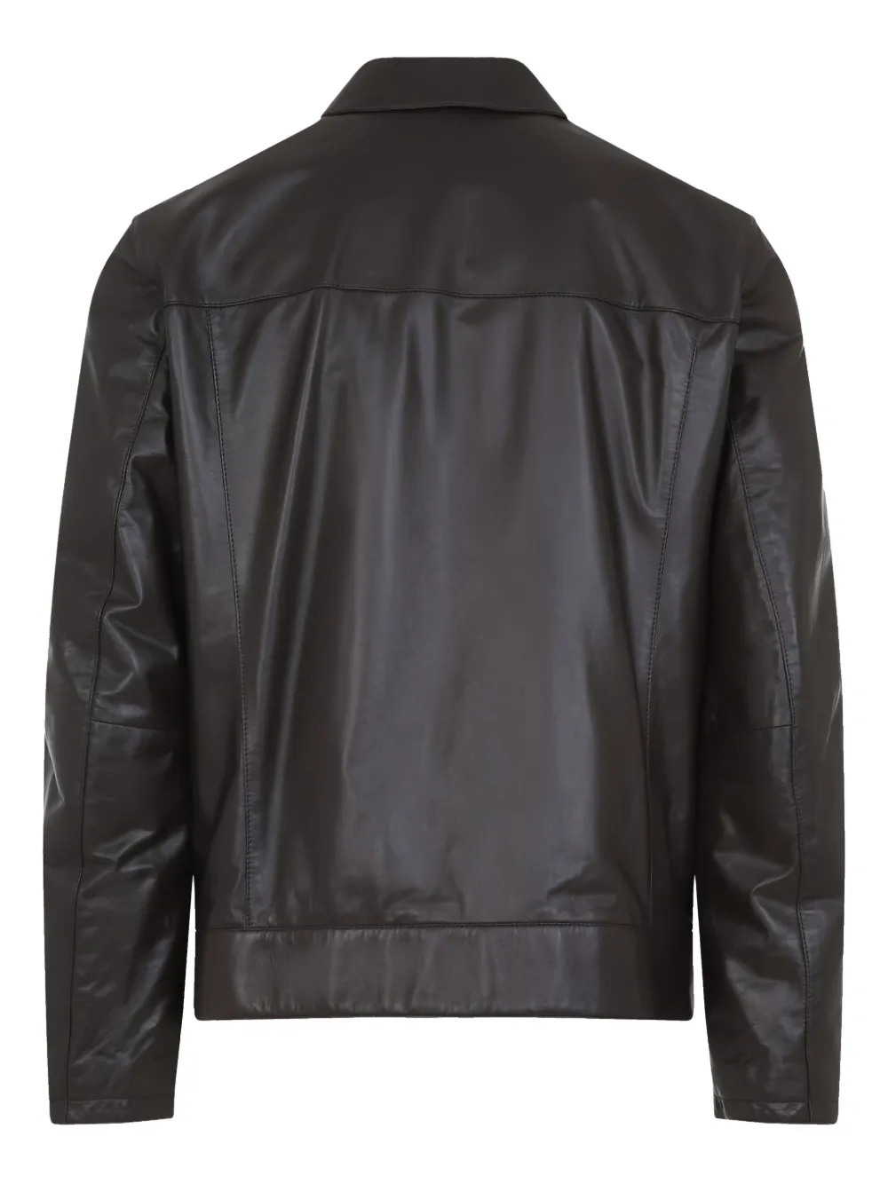 Brioni leather jacket - Bruin