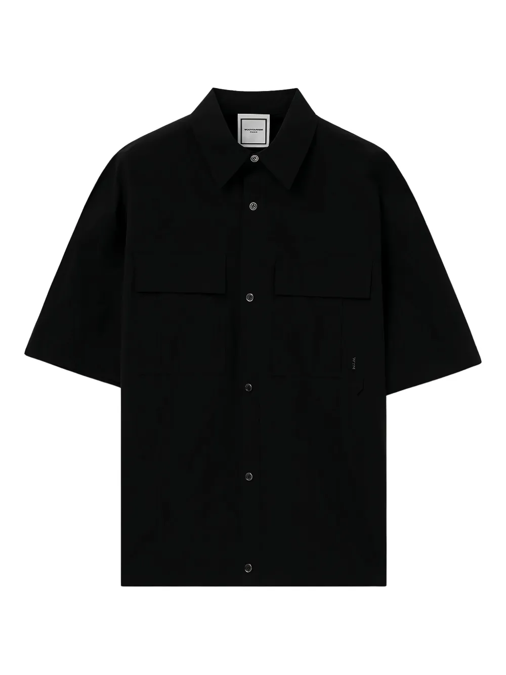 Wooyoungmi pocketed short-sleeve shirt | Black | Image 1