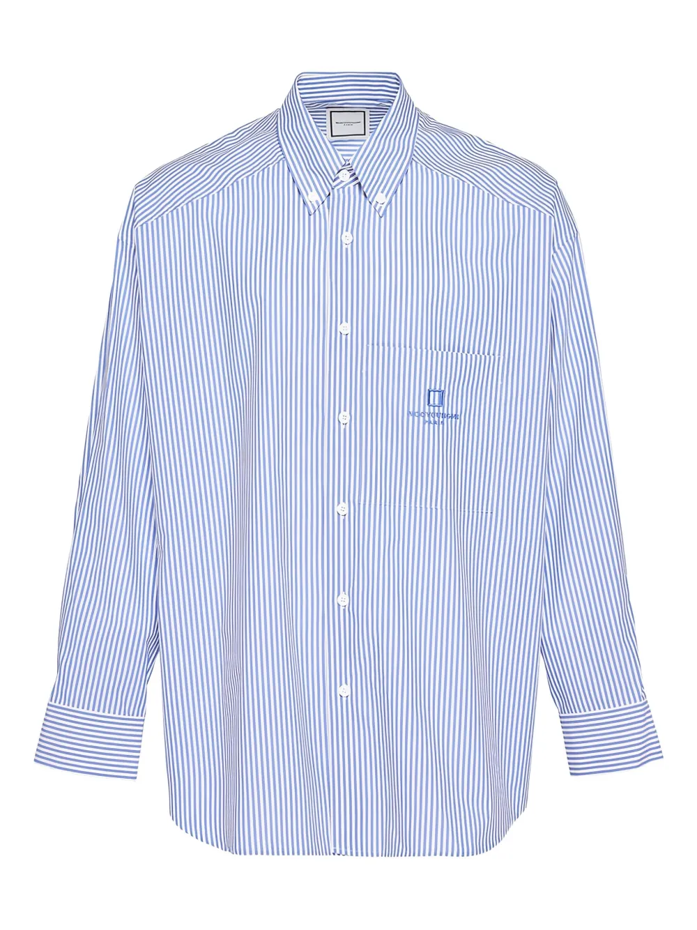 Wooyoungmi striped button-down shirt | Blue | Image 1