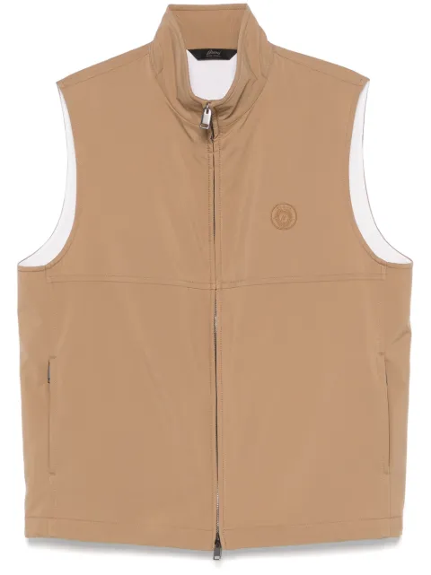 Brioni chaleco con logo bordado