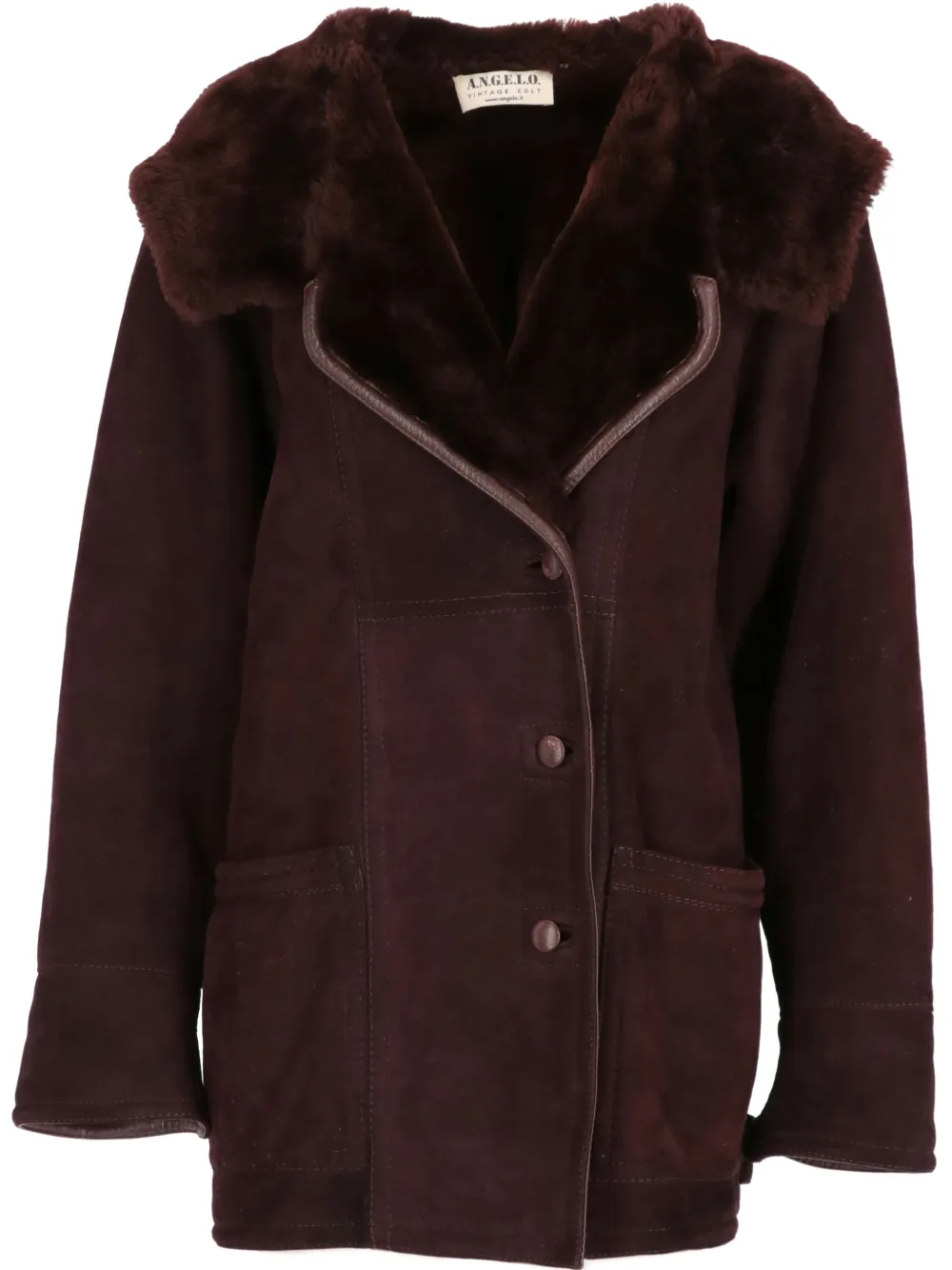 A.N.G.E.L.O. Vintage Cult 1990s shearling single-breasted coat | Brown | Image 1