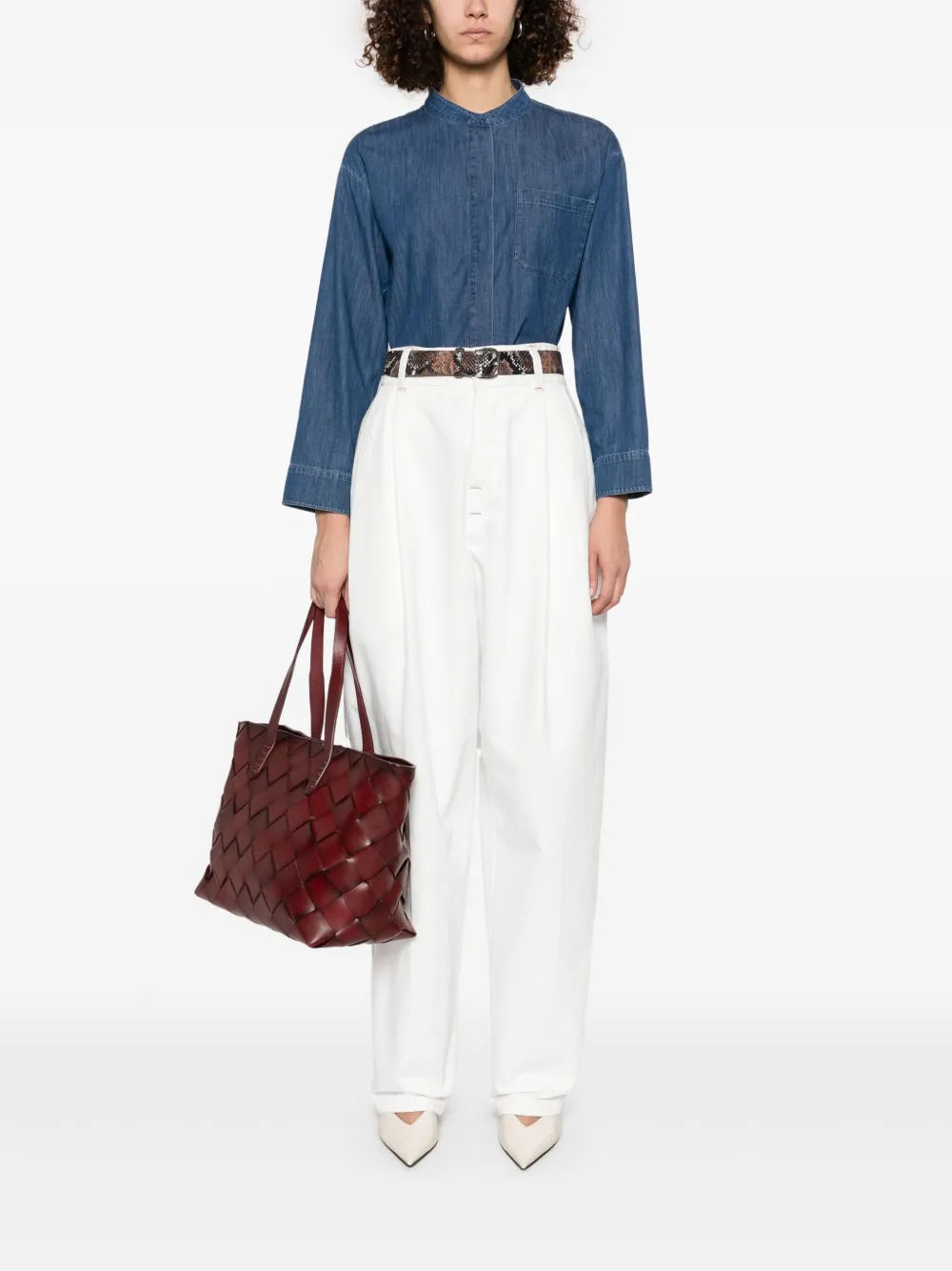 'S Max Mara Unito denim blouse - Blauw