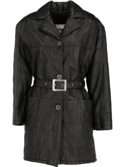 A.N.G.E.L.O. Vintage Cult 1990s leather belted coat