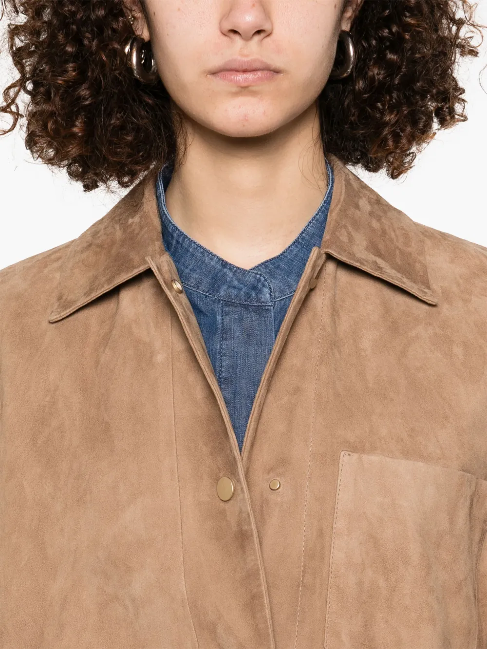 ＜FRESIA＞'S Max Mara スエードジャケット S Max Mara Fresia スエードジャケット | ブラウン | FARFETCH JP