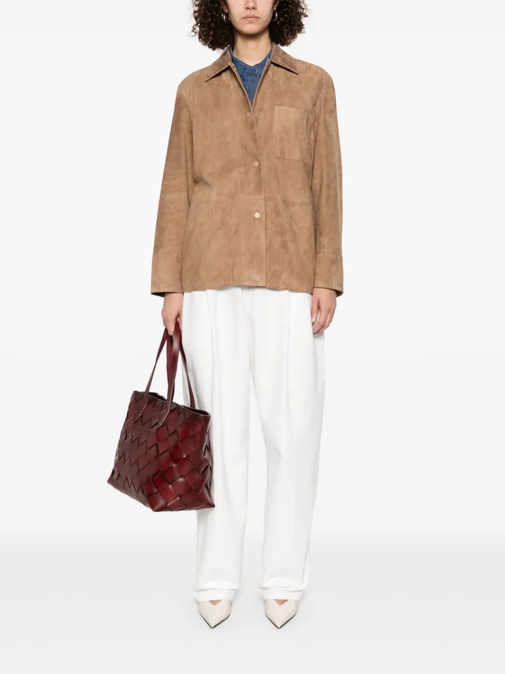 'S Max Mara Fresia suède jack - Bruin