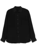 120% Lino slub-textured shirt - Black