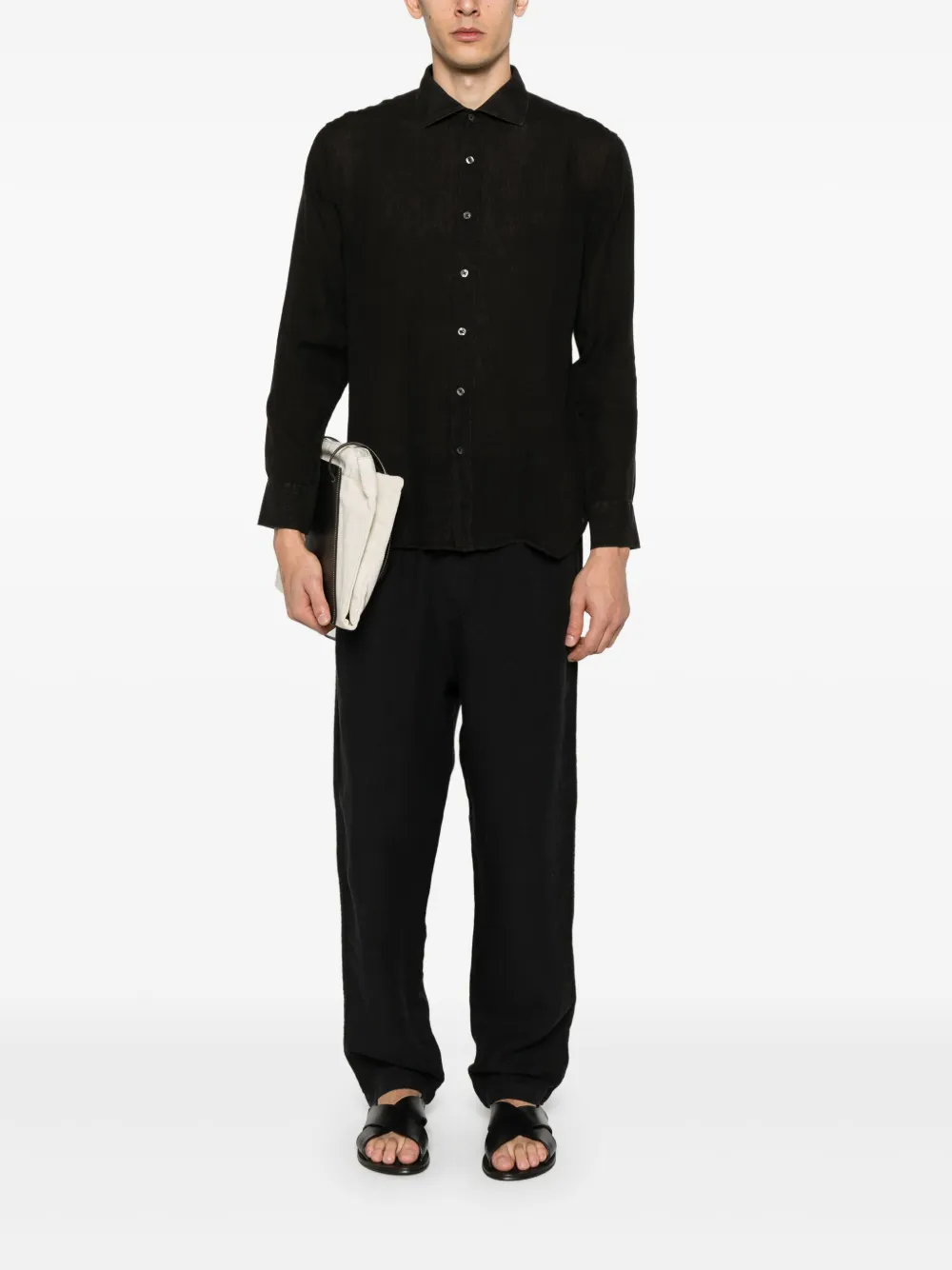 120% Lino camisa con diseño texturizado | Image 2