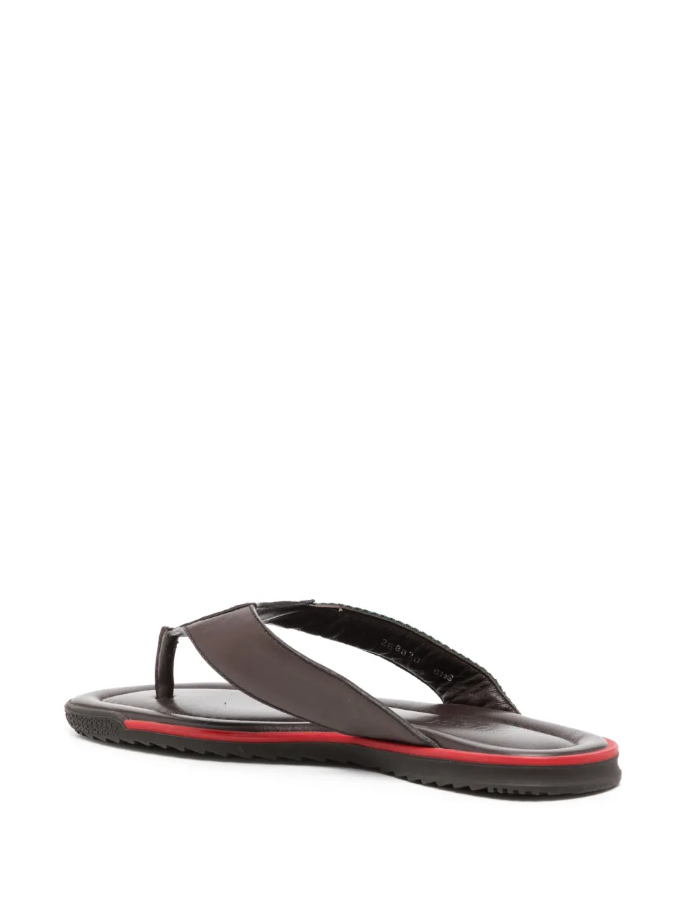 Gucci Leren teenslippers Bruin