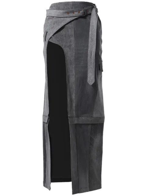SRVC Studio wrap denim skirt