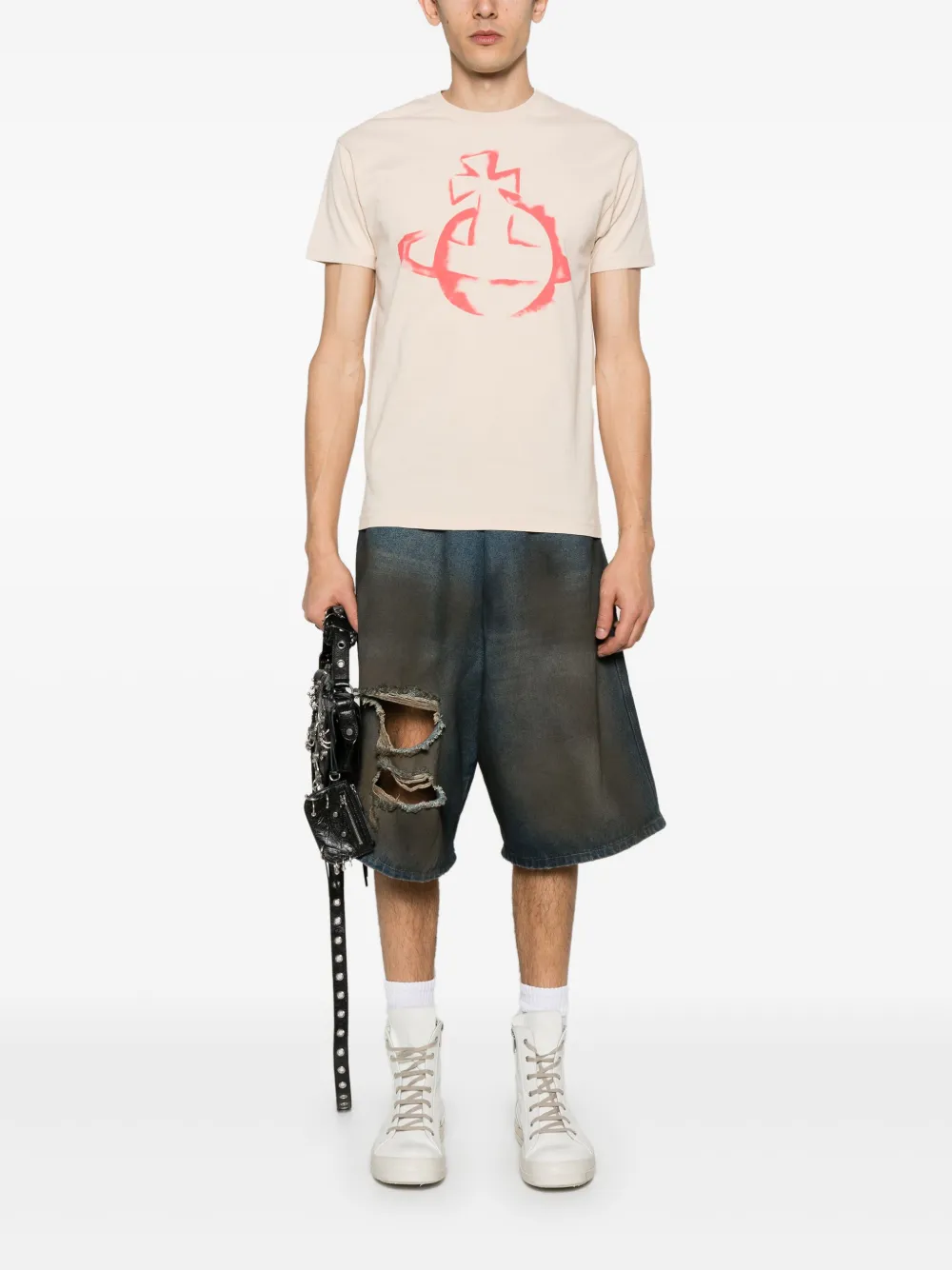 Vivienne Westwood Stencil Orb Classic T-shirt - Beige