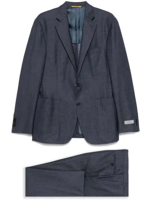 Canali slub-textured suit