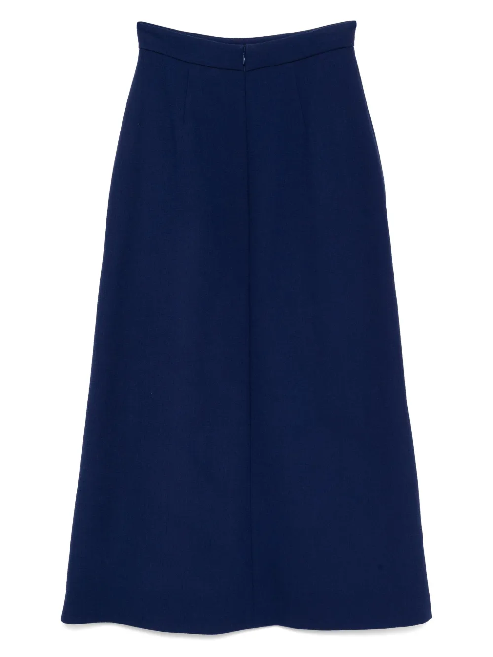Elie Saab wool crepe midi skirt - Blauw
