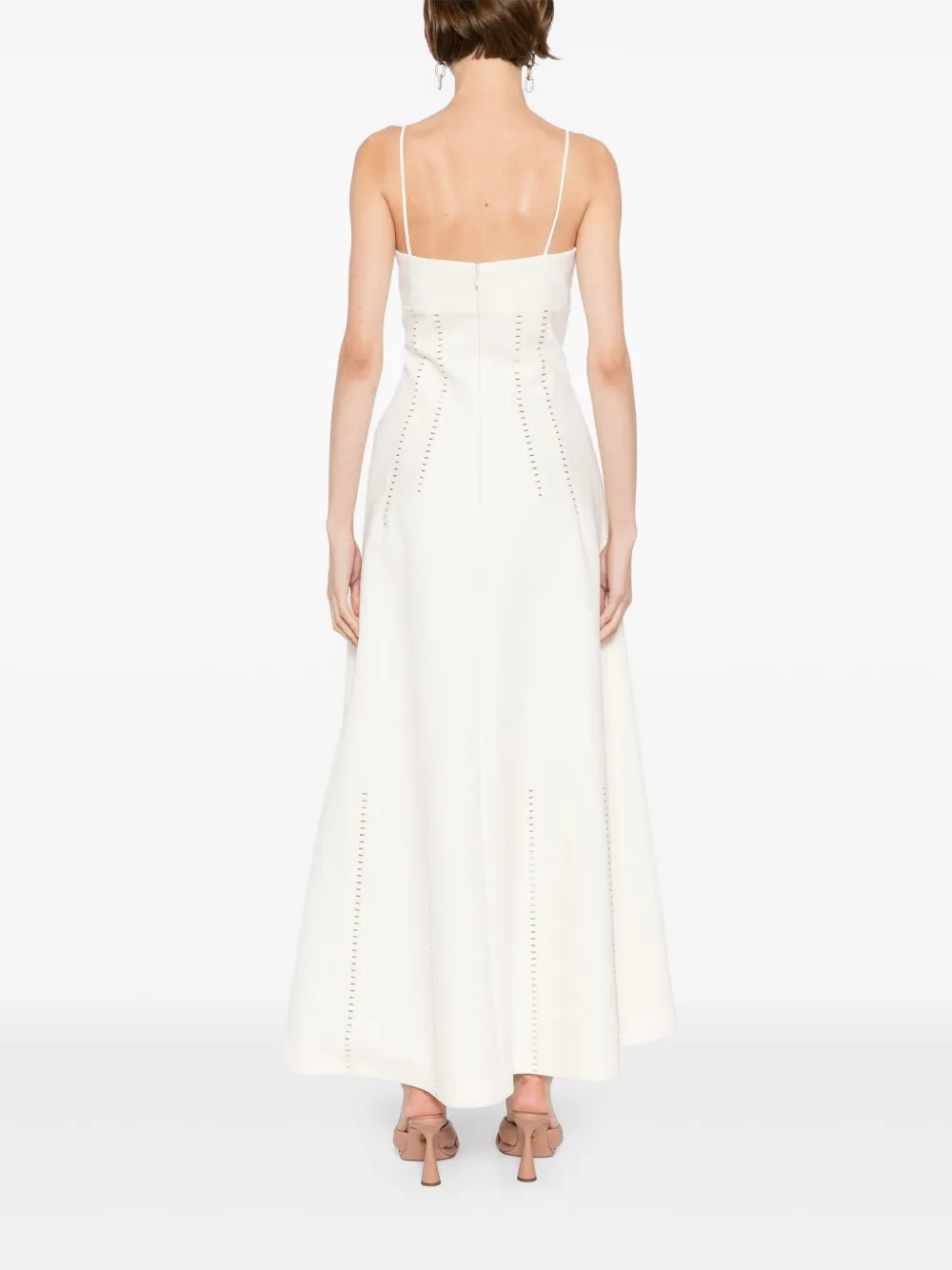 Elie Saab Jurk met studs OFF WHITE