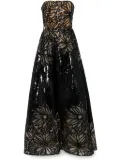 Elie Saab sequin-embroidered gown - Black