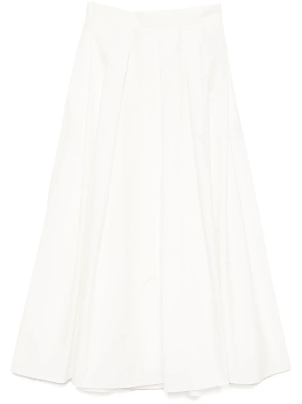 Poplin midi skirt