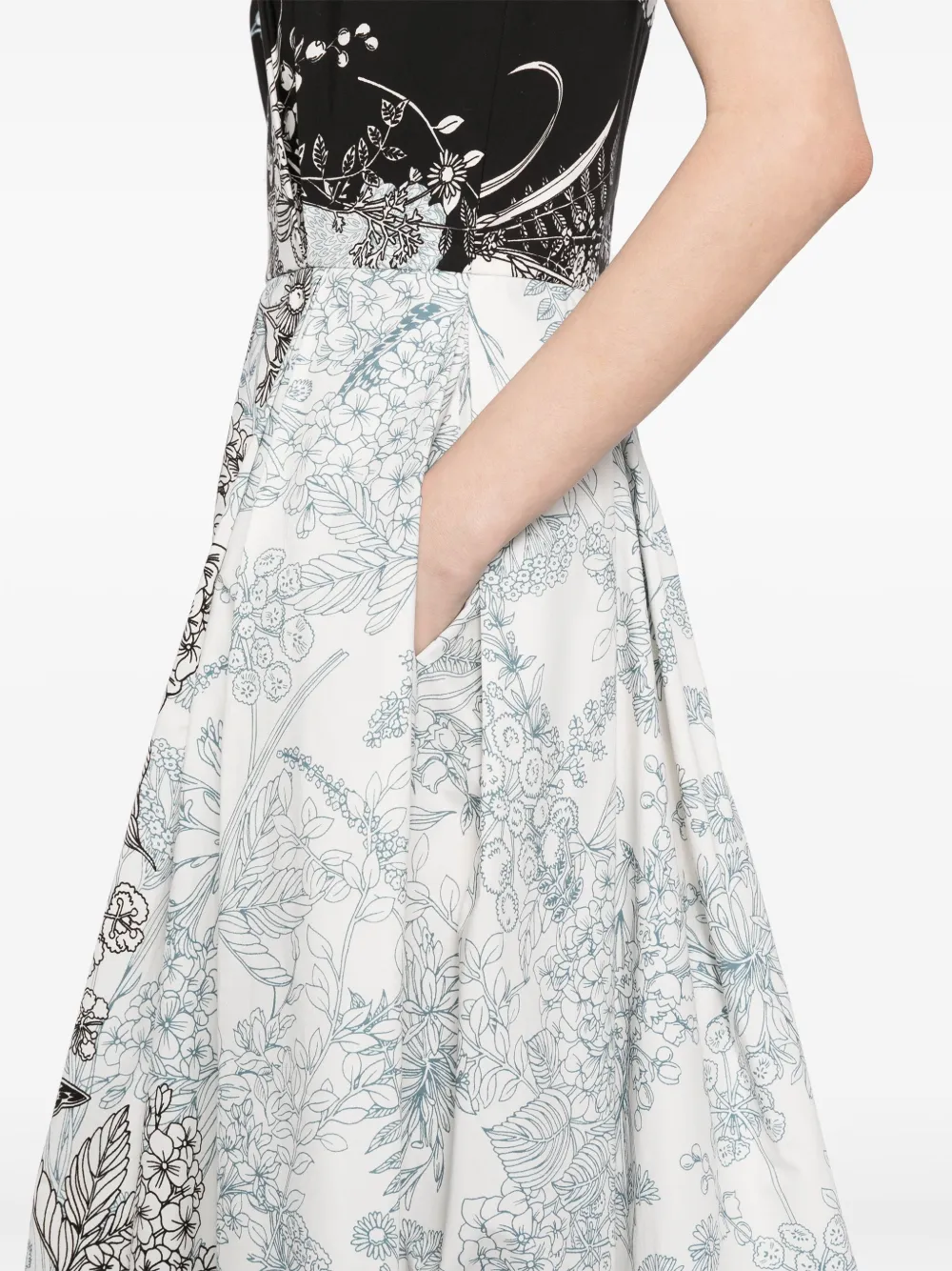 Elie Saab Jurk met print Zwart
