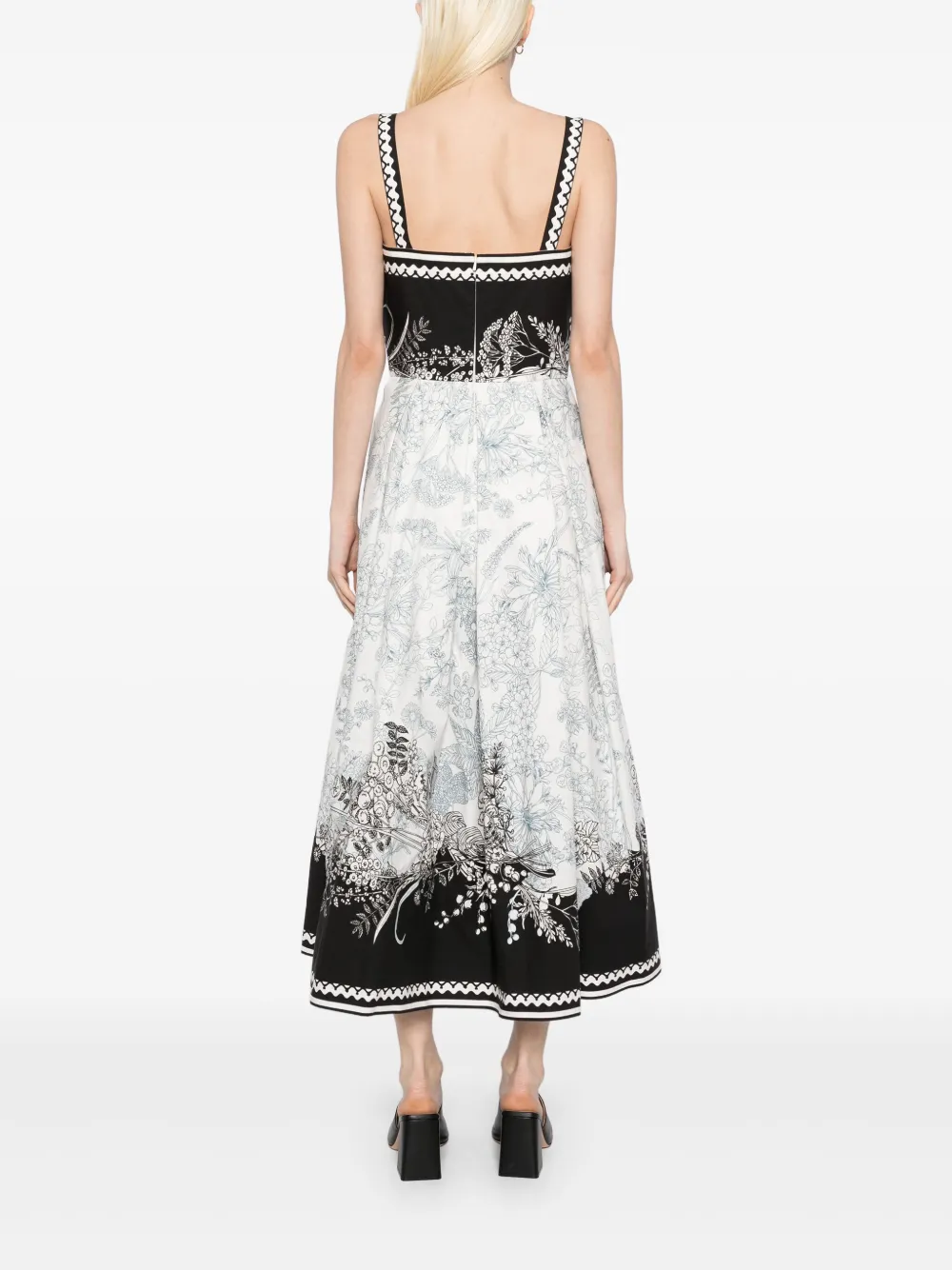 Elie Saab Jurk met print Zwart