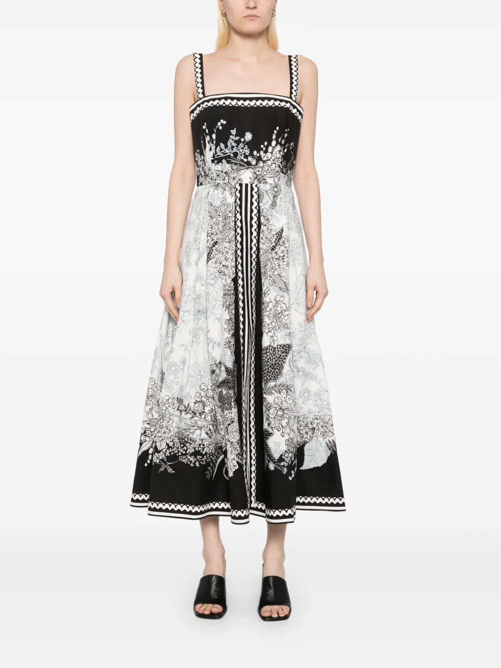 Elie Saab Jurk met print - Zwart