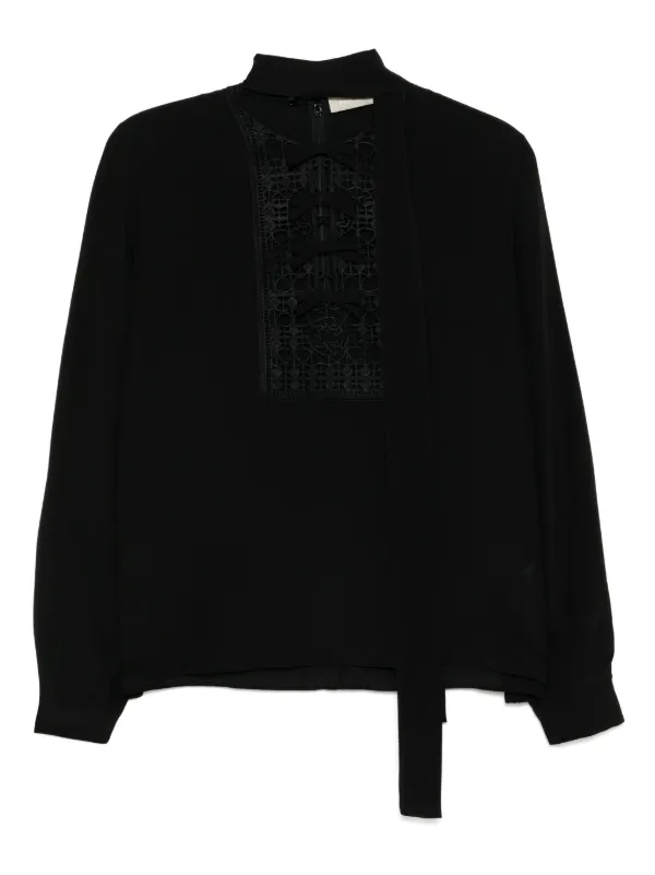 Elie Saab Long-sleeved Blouse in Black