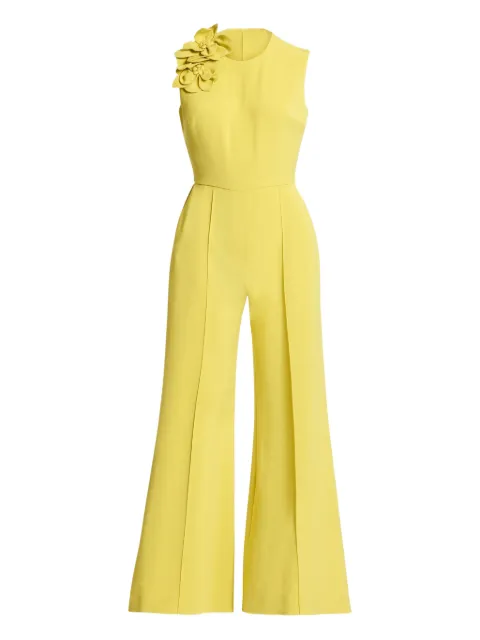 Elie Saab flower-appliqué jumpsuit