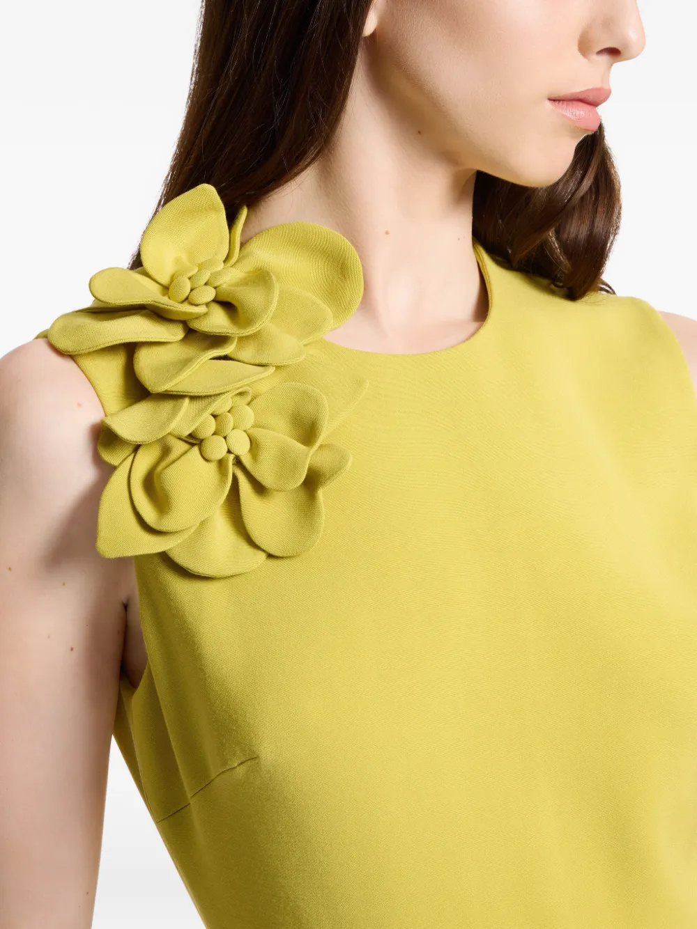 Elie Saab Jumpsuit met bloemapplicatie Geel