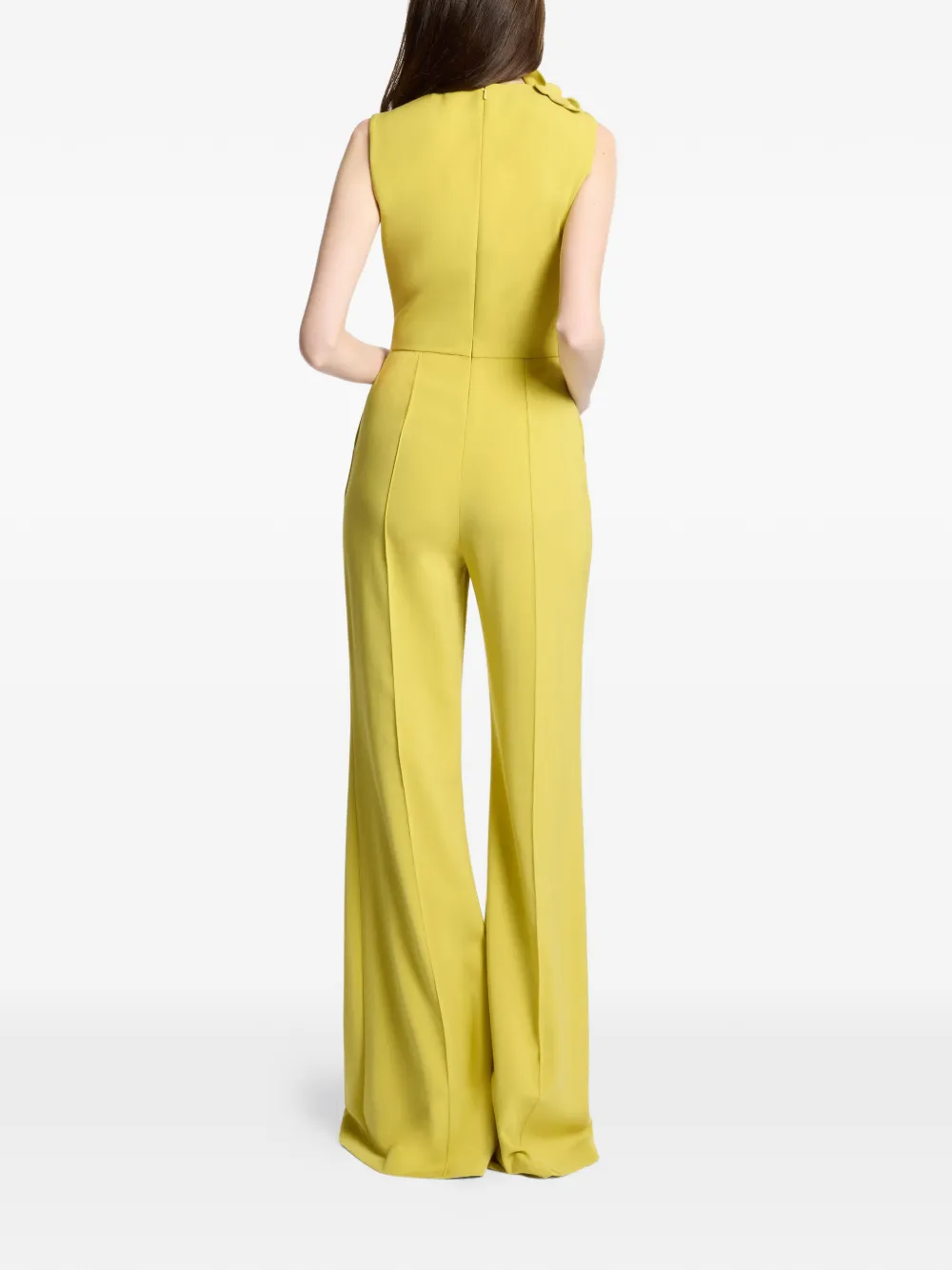 Elie Saab Jumpsuit met bloemapplicatie Geel