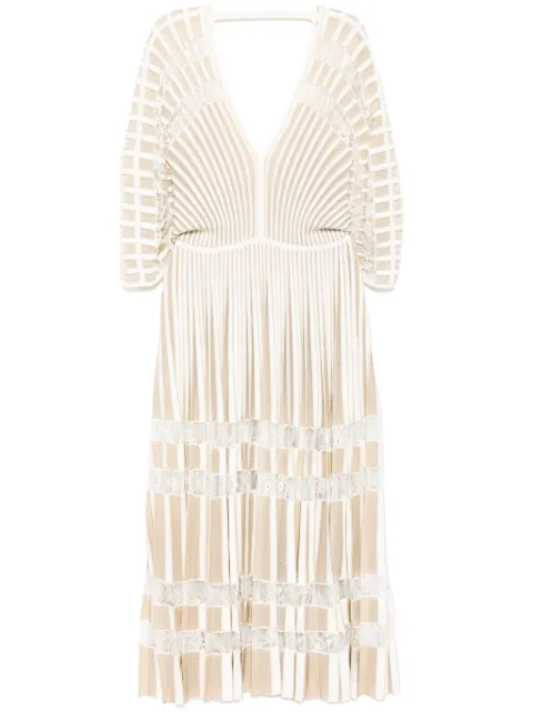 Elie Saab vestido midi tejido