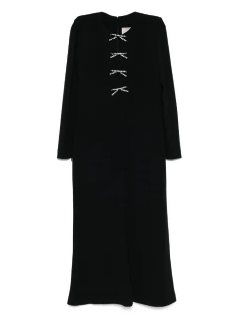 Elie Saab Mini-jurk met kristallen strik