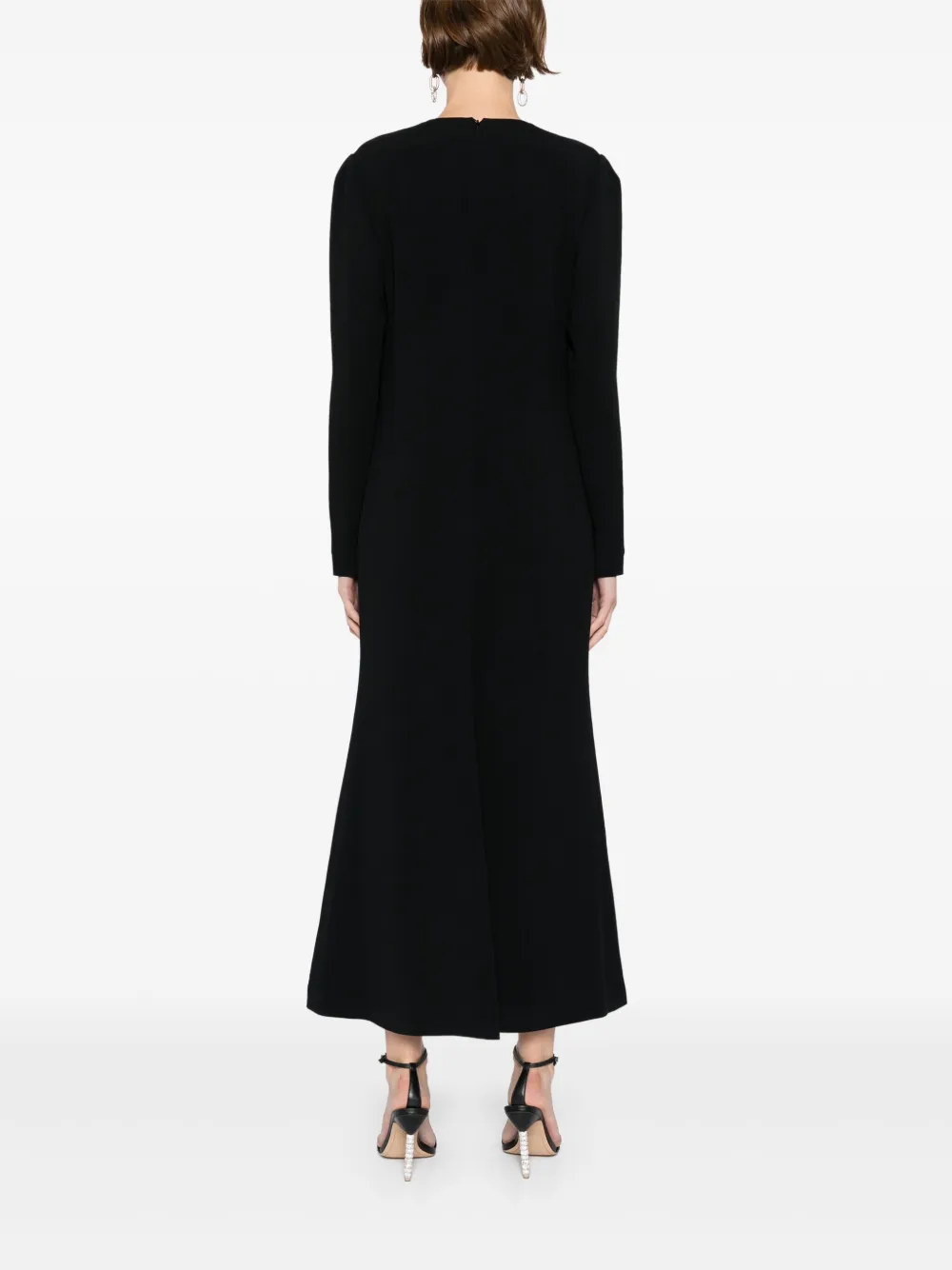 Elie Saab Mini-jurk met kristallen strik Zwart